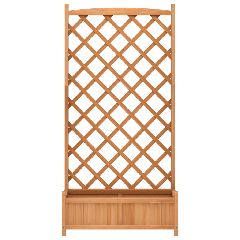 Vazonas su grotelėmis, rudas, 90x35x180cm, eglės medienos masyvas Vazonas su grotelėmis, rudas, 90x35x180cm, eglės medienos masyvas - Image 4