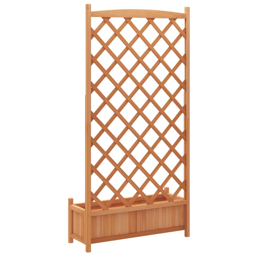 Vazonas su grotelėmis, rudas, 90x35x180cm, eglės medienos masyvas Vazonas su grotelėmis, rudas, 90x35x180cm, eglės medienos masyvas - Image 6