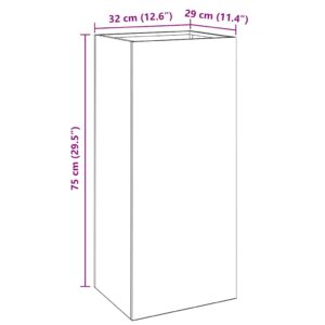 Lovelis, sidabrinis, 32x29x75cm, galvanizuotas plienas
