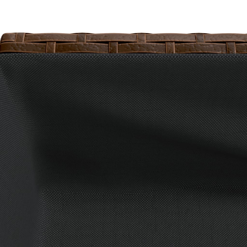 Sodo loveliai su lentyna, 2vnt., rudi, 90x40x75cm, poliratanas Sodo loveliai su lentyna, 2vnt., rudi, 90x40x75cm, poliratanas - Image 11