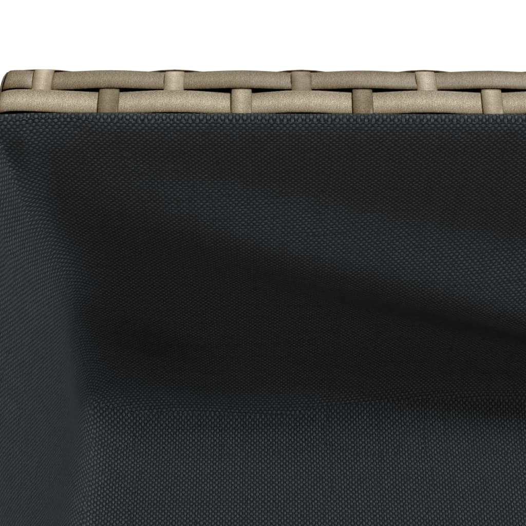 Sodo loveliai su lentyna, 2vnt., pilki, 70x28x70cm, poliratanas Sodo loveliai su lentyna, 2vnt., pilki, 70x28x70cm, poliratanas - Image 11