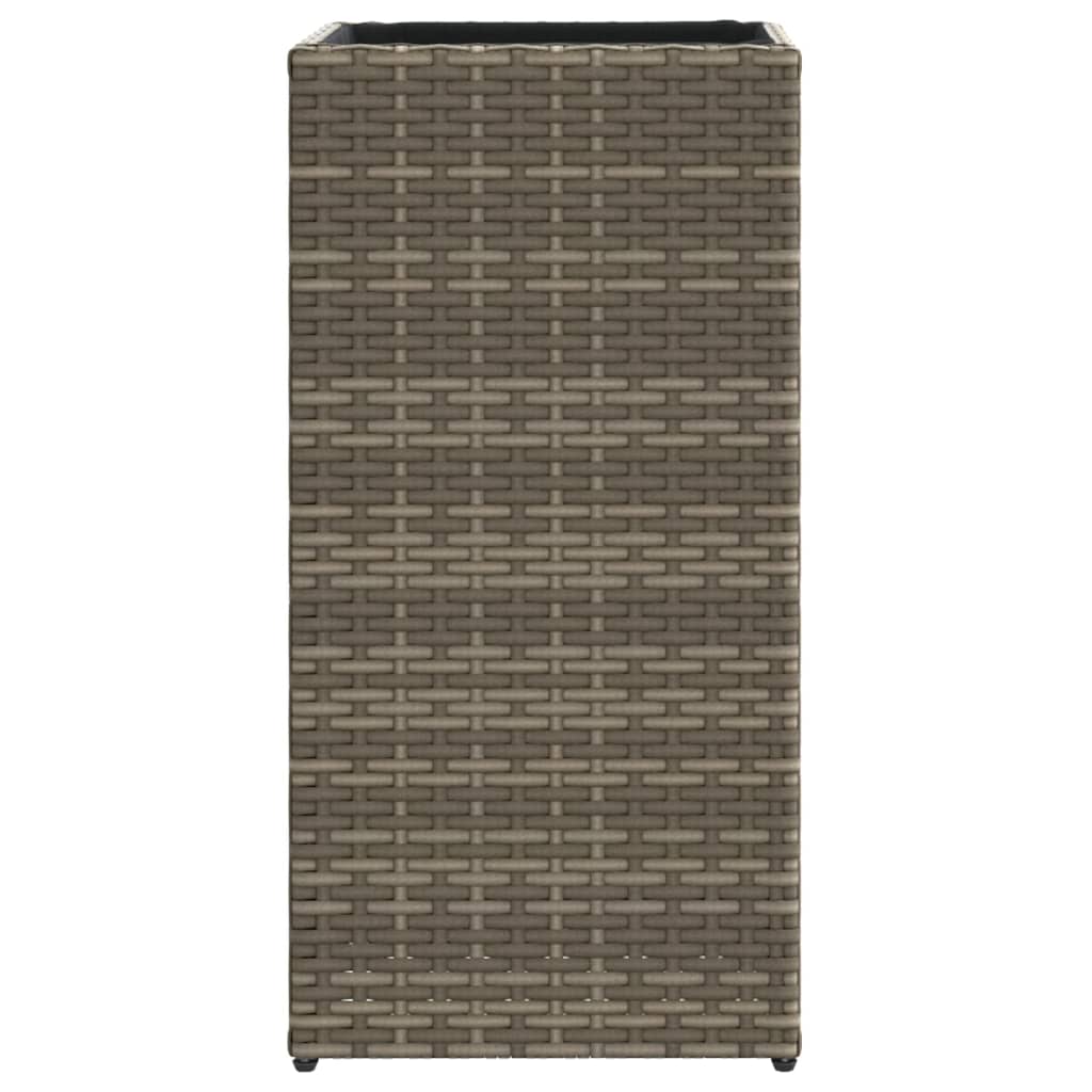 Sodo loveliai, 2vnt., pilkos spalvos, 30x30x60cm, poliratanas Sodo loveliai, 2vnt., pilkos spalvos, 30x30x60cm, poliratanas - Image 6