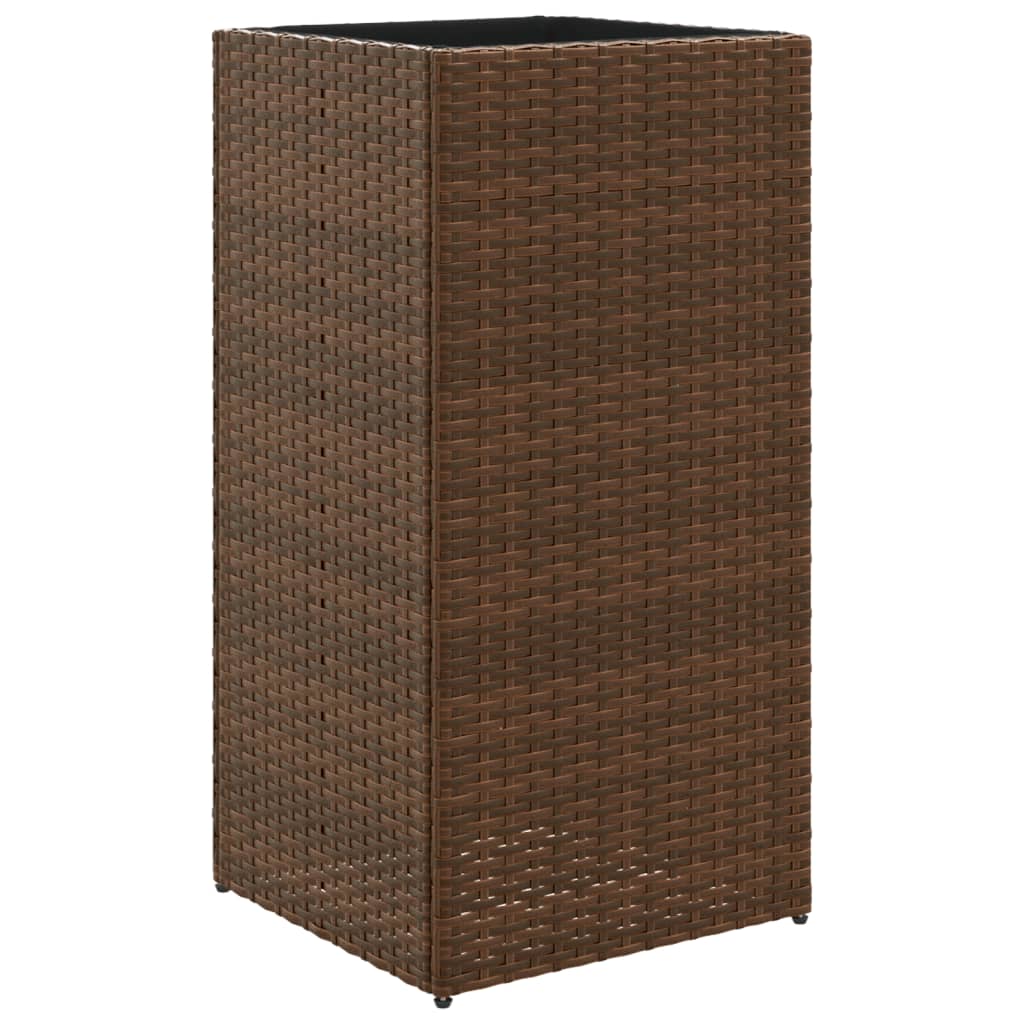 Sodo loveliai, 2vnt., rudos spalvos, 40x40x80cm, poliratanas Sodo loveliai, 2vnt., rudos spalvos, 40x40x80cm, poliratanas - Image 5