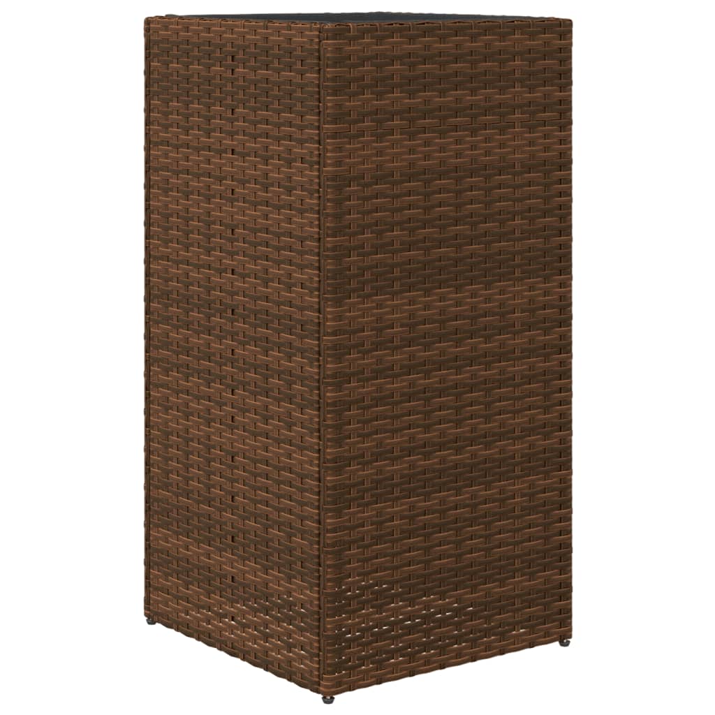 Sodo loveliai, 2vnt., rudos spalvos, 40x40x80cm, poliratanas Sodo loveliai, 2vnt., rudos spalvos, 40x40x80cm, poliratanas - Image 8
