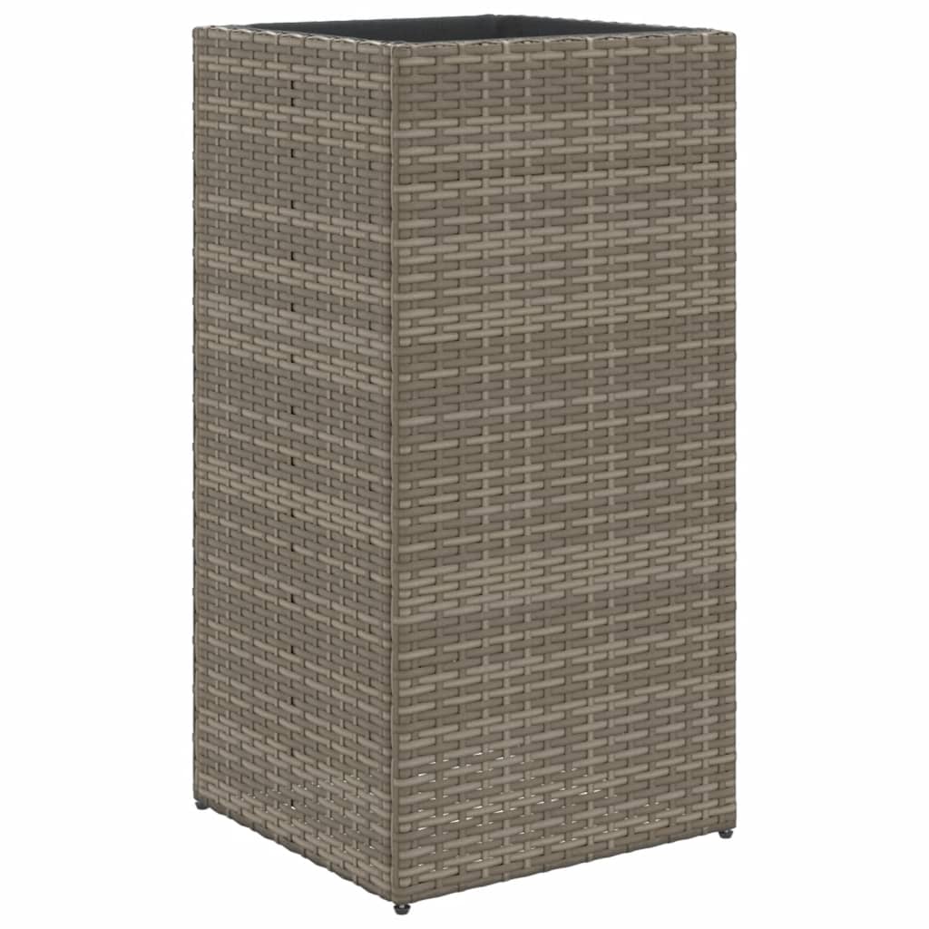 Sodo loveliai, 2vnt., pilkos spalvos, 40x40x80cm, poliratanas Sodo loveliai, 2vnt., pilkos spalvos, 40x40x80cm, poliratanas - Image 5