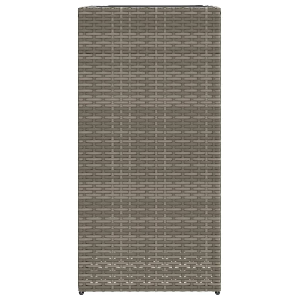 Sodo loveliai, 2vnt., pilkos spalvos, 40x40x80cm, poliratanas Sodo loveliai, 2vnt., pilkos spalvos, 40x40x80cm, poliratanas - Image 6