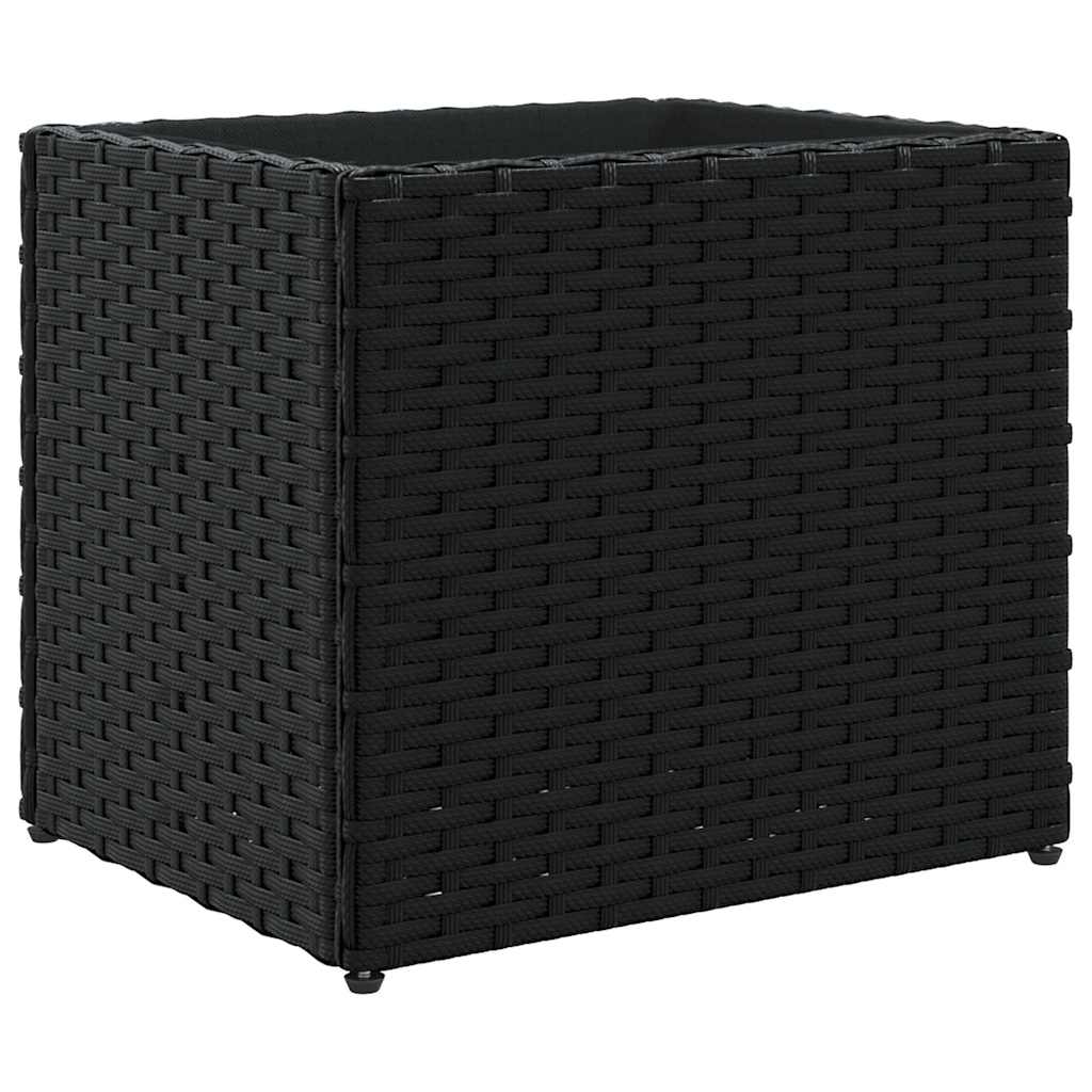 Sodo loveliai, 2vnt., juodos spalvos, 36x30x32cm, poliratanas Sodo loveliai, 2vnt., juodos spalvos, 36x30x32cm, poliratanas - Image 5