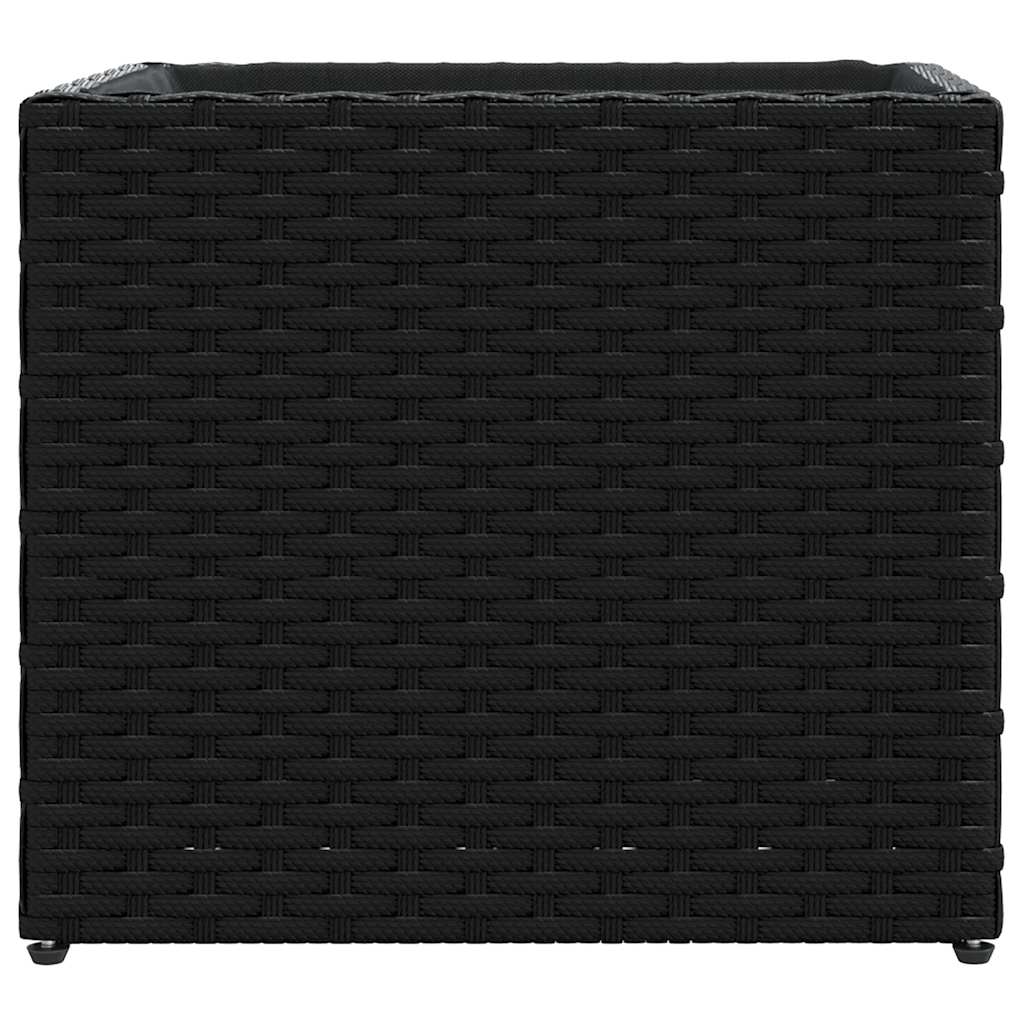 Sodo loveliai, 2vnt., juodos spalvos, 36x30x32cm, poliratanas Sodo loveliai, 2vnt., juodos spalvos, 36x30x32cm, poliratanas - Image 6