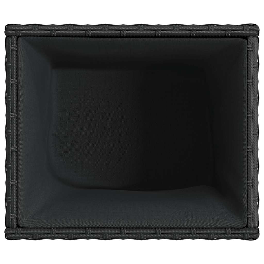 Sodo loveliai, 2vnt., juodos spalvos, 36x30x32cm, poliratanas Sodo loveliai, 2vnt., juodos spalvos, 36x30x32cm, poliratanas - Image 9