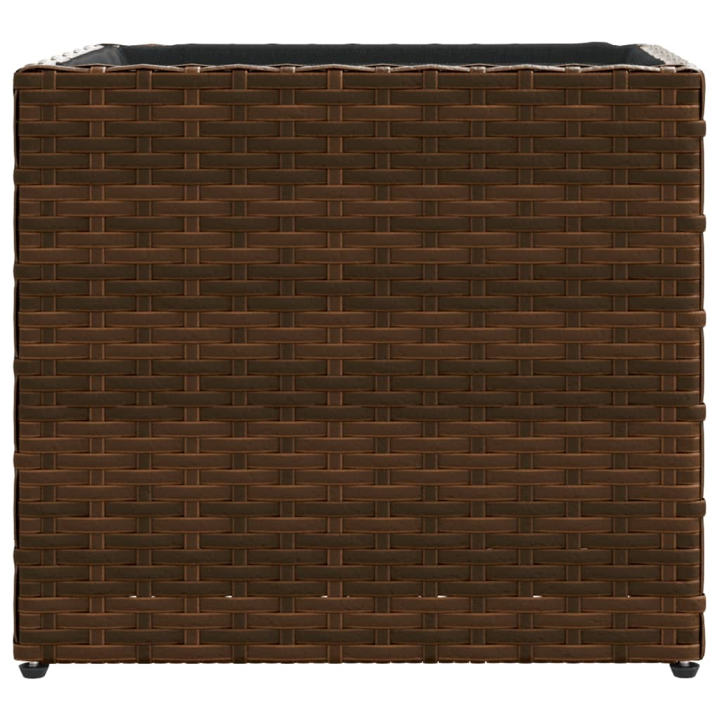 Sodo vazonai, 2 vnt., rudi, 36x30x32cm, poliratanas Sodo vazonai, 2 vnt., rudi, 36x30x32cm, poliratanas - Image 6