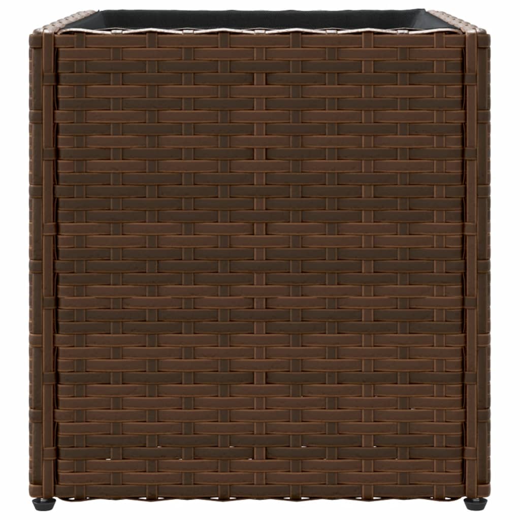 Sodo vazonai, 2 vnt., rudi, 36x30x32cm, poliratanas Sodo vazonai, 2 vnt., rudi, 36x30x32cm, poliratanas - Image 7