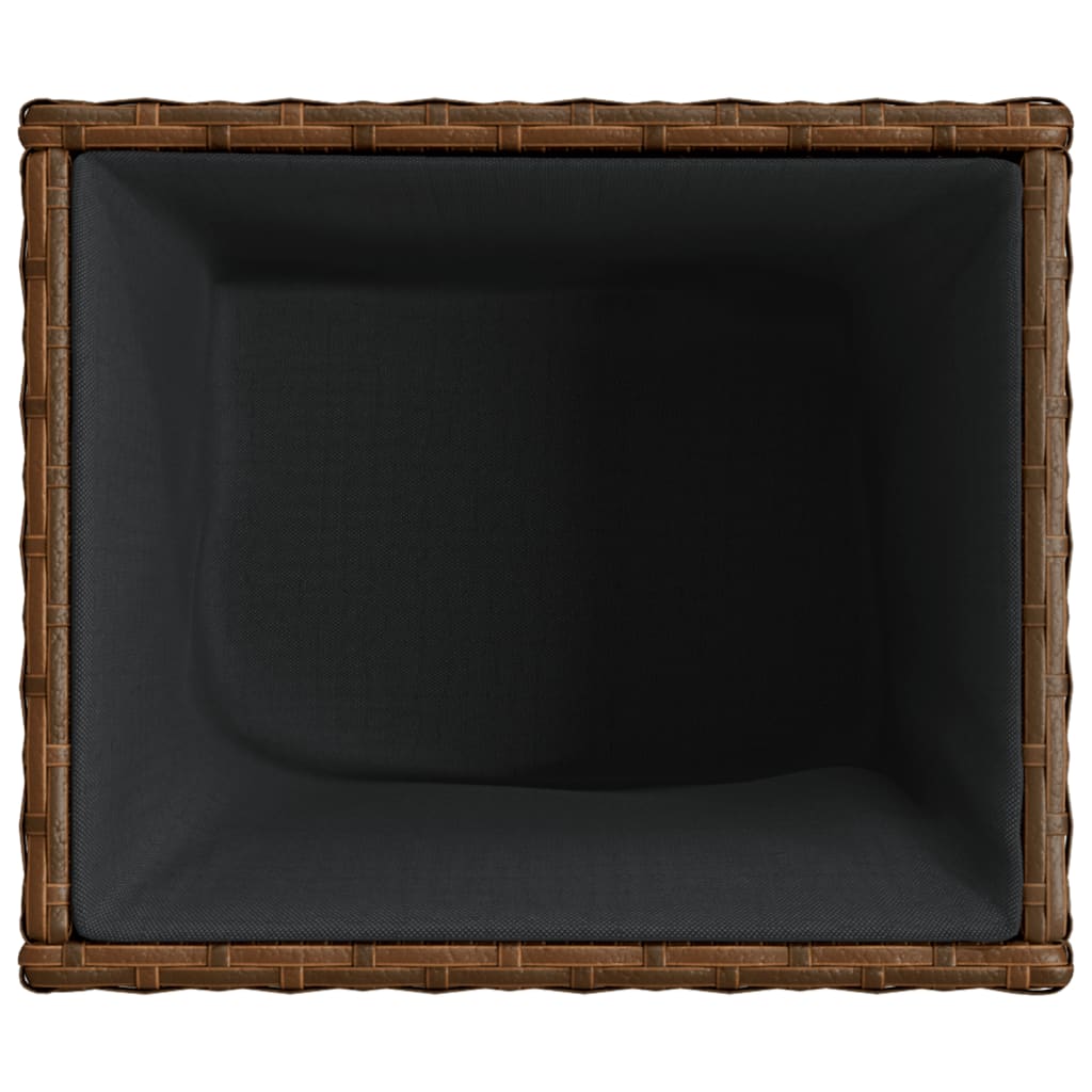Sodo vazonai, 2 vnt., rudi, 36x30x32cm, poliratanas Sodo vazonai, 2 vnt., rudi, 36x30x32cm, poliratanas - Image 9