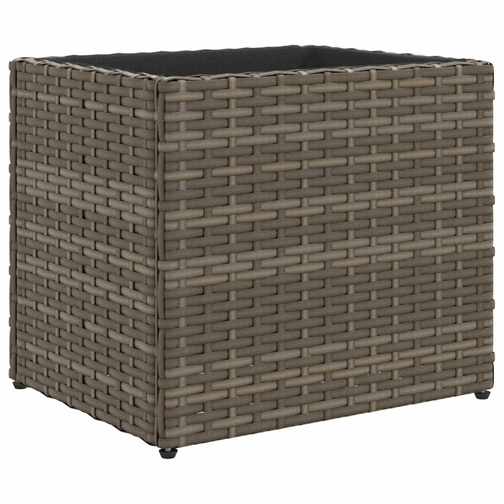 Sodo loveliai, 2vnt., pilkos spalvos, 36x30x32cm, poliratanas Sodo loveliai, 2vnt., pilkos spalvos, 36x30x32cm, poliratanas - Image 5