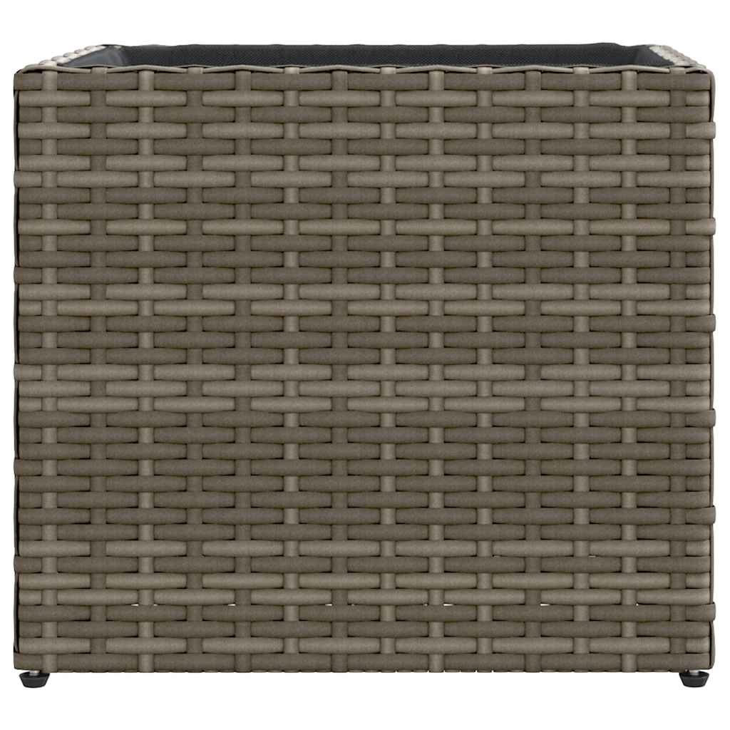 Sodo loveliai, 2vnt., pilkos spalvos, 36x30x32cm, poliratanas Sodo loveliai, 2vnt., pilkos spalvos, 36x30x32cm, poliratanas - Image 6