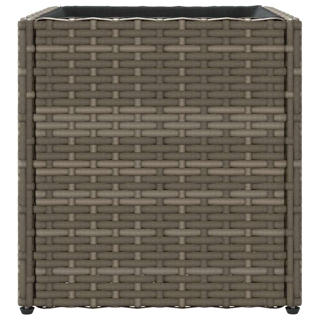Sodo loveliai, 2vnt., pilkos spalvos, 36x30x32cm, poliratanas Sodo loveliai, 2vnt., pilkos spalvos, 36x30x32cm, poliratanas - Image 7