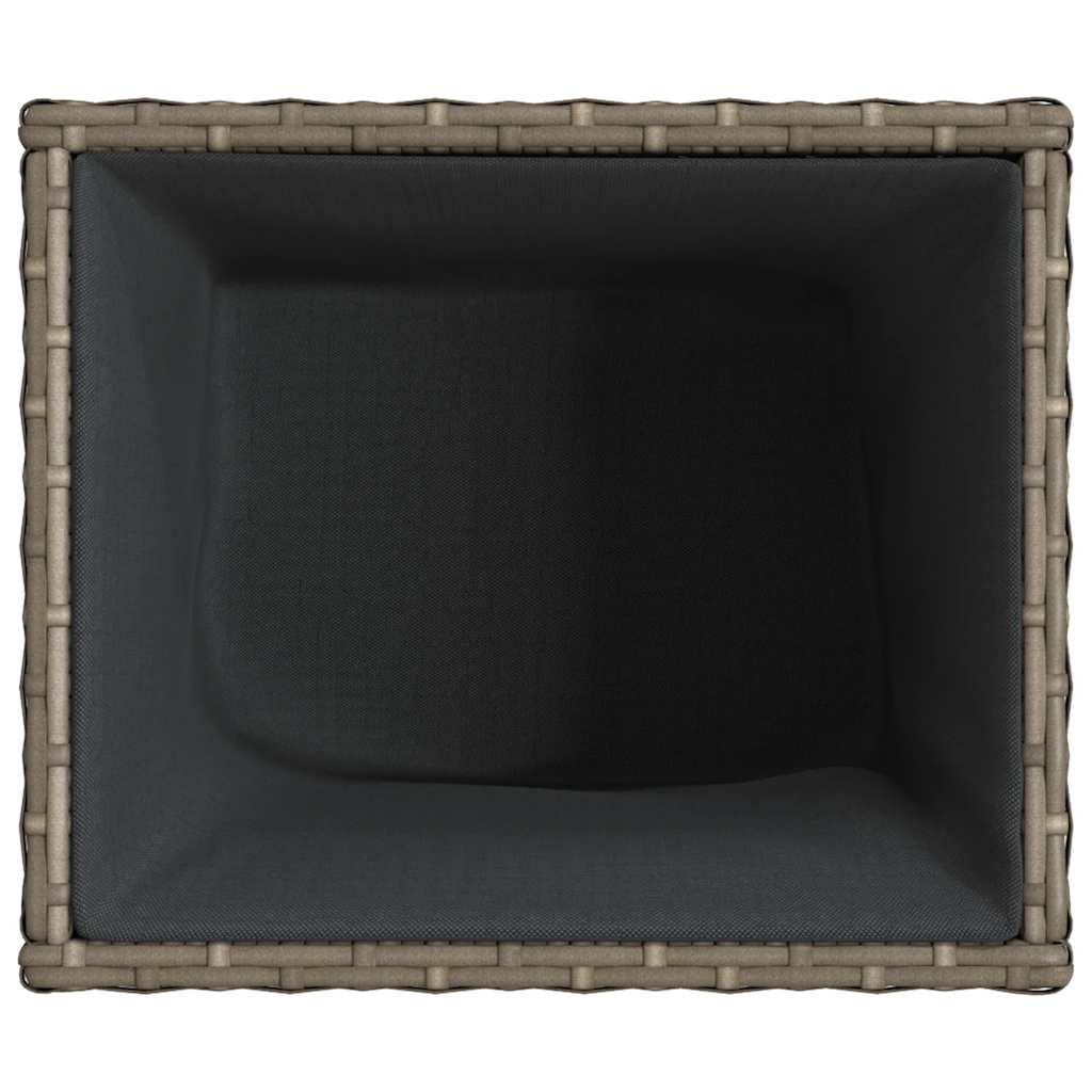 Sodo loveliai, 2vnt., pilkos spalvos, 36x30x32cm, poliratanas Sodo loveliai, 2vnt., pilkos spalvos, 36x30x32cm, poliratanas - Image 9