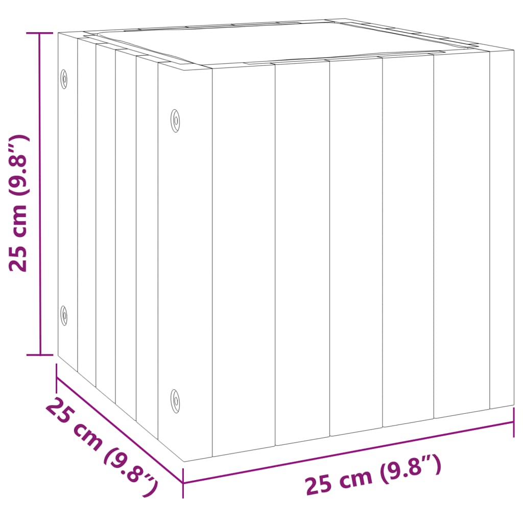 Sodo lovelis, 25x25x25cm, akacijos medienos masyvas Sodo lovelis, 25x25x25cm, akacijos medienos masyvas