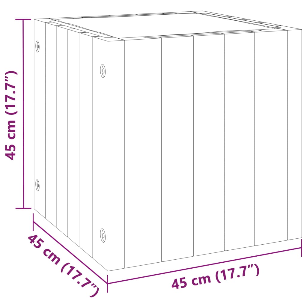 Sodo lovelis, 45x45x45cm, akacijos medienos masyvas Sodo lovelis, 45x45x45cm, akacijos medienos masyvas