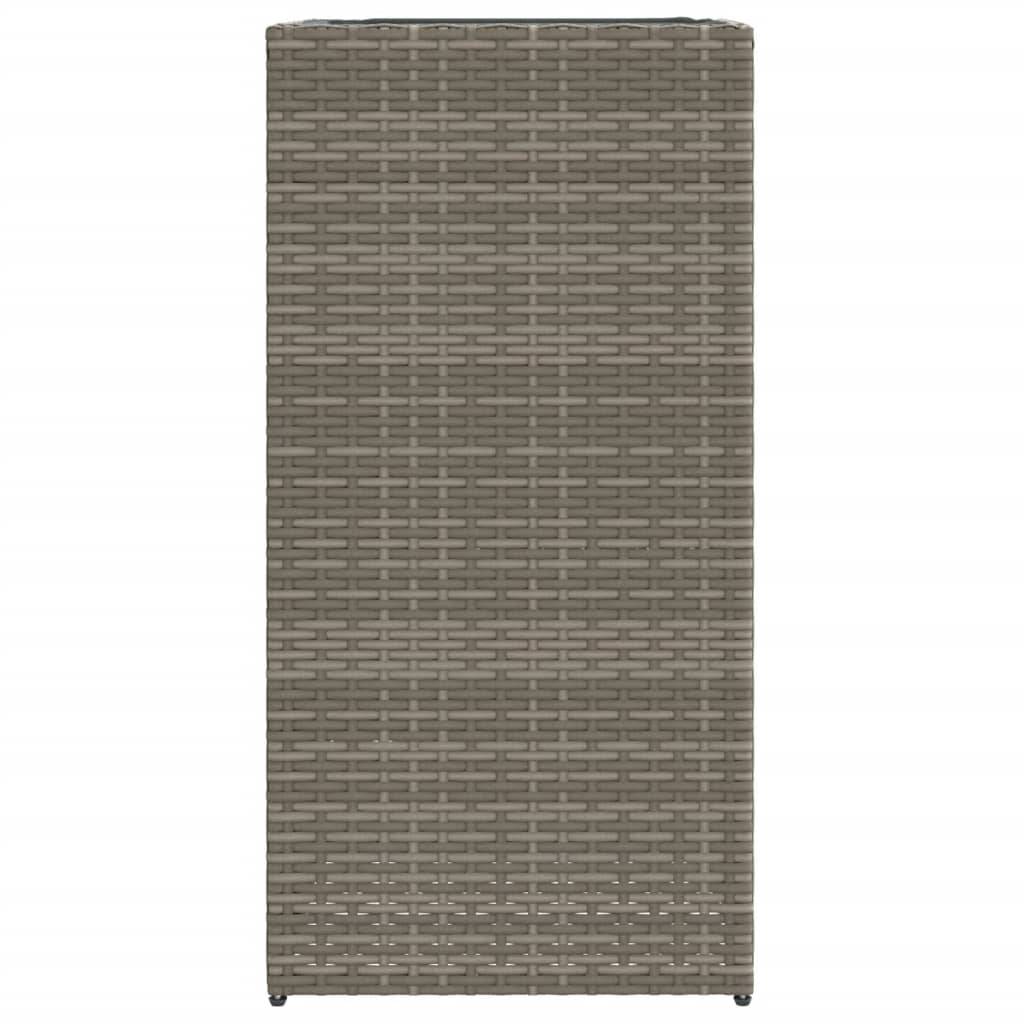 Sodo lovelis, pilkos spalvos, 40x40x80cm, poliratanas Sodo lovelis, pilkos spalvos, 40x40x80cm, poliratanas - Image 5