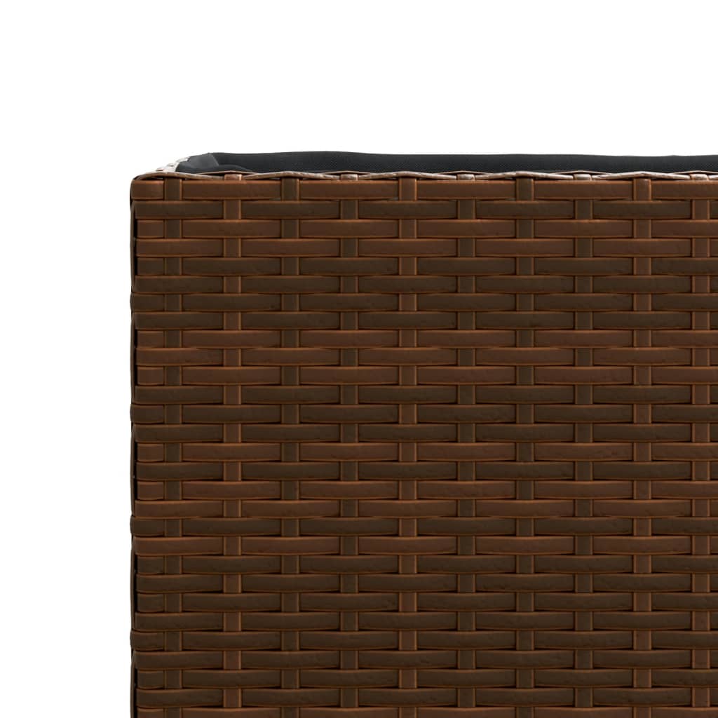 Sodo lovelis su 3 vazonais, rudas, 105x30x32cm, poliratanas Sodo lovelis su 3 vazonais, rudas, 105x30x32cm, poliratanas - Image 10
