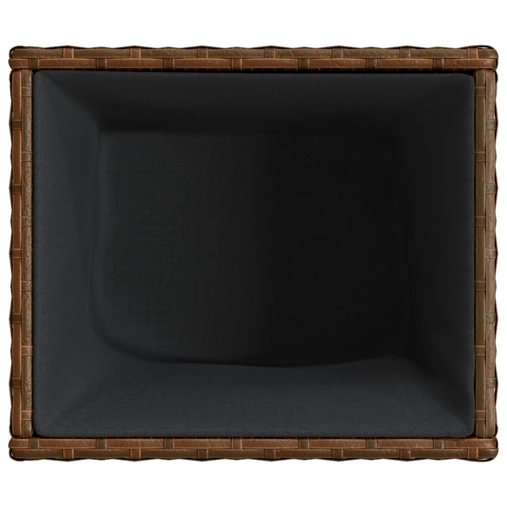 Sodo lovelis, rudos spalvos, 36x30x32cm, poliratanas Sodo lovelis, rudos spalvos, 36x30x32cm, poliratanas - Image 8