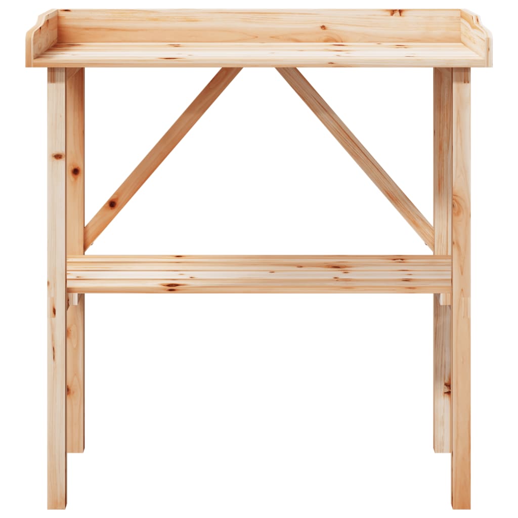 Augalų sodinimo stalas su lentyna, 78x38x82,5cm, eglės masyvas Augalų sodinimo stalas su lentyna, 78x38x82,5cm, eglės masyvas - Image 4
