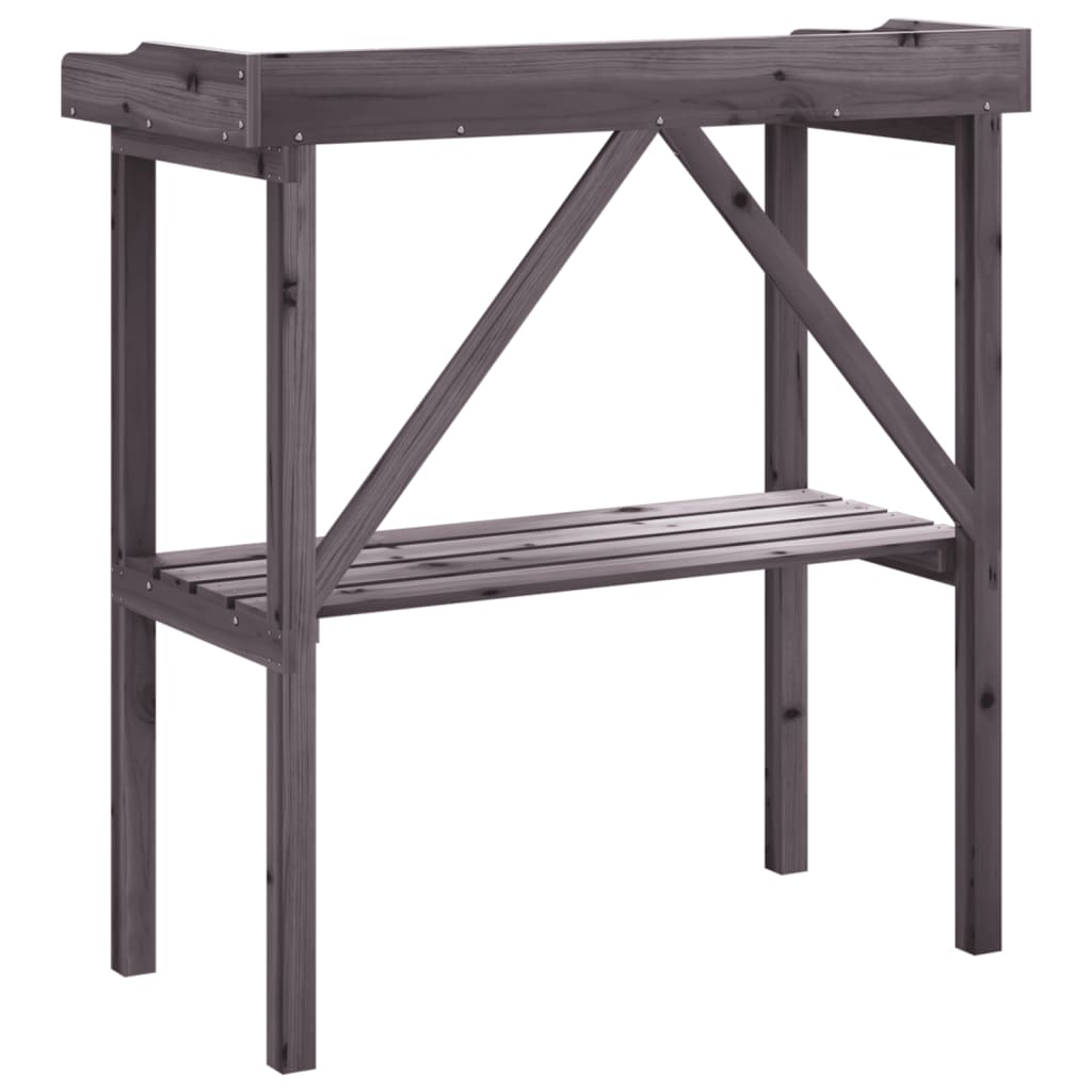 Augalų sodinimo stalas su lentyna, pilkas, 78x38x82,5cm, eglė Augalų sodinimo stalas su lentyna, pilkas, 78x38x82,5cm, eglė - Image 6