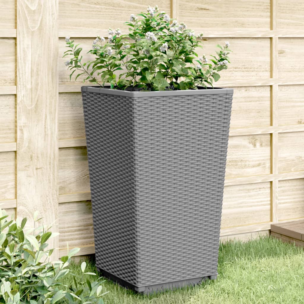 Sodo loveliai, 2vnt., šviesiai pilki, 32,5×32,5x57cm, PP Sodo loveliai, 2vnt., šviesiai pilki, 32,5x32,5x57cm, PP - Image 2