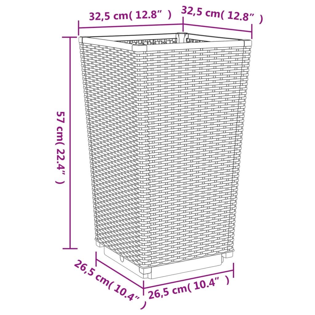 Sodo loveliai, 2vnt., juodos spalvos, 32,5×32,5x57cm, PP Sodo loveliai, 2vnt., juodos spalvos, 32,5x32,5x57cm, PP