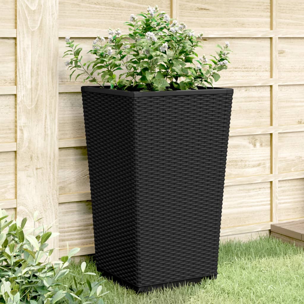 Sodo loveliai, 2vnt., juodos spalvos, 32,5×32,5x57cm, PP Sodo loveliai, 2vnt., juodos spalvos, 32,5x32,5x57cm, PP - Image 2