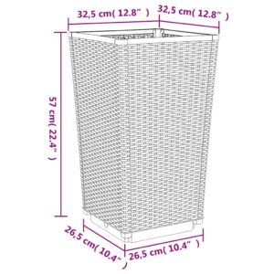 Sodo loveliai, 4vnt., melsvai pilkos spalvos, 32,5x32,5x57cm, PP