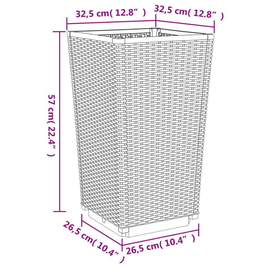 Sodo loveliai, 4vnt., baltos spalvos, 32,5×32,5x57cm, PP Sodo loveliai, 4vnt., baltos spalvos, 32,5x32,5x57cm, PP