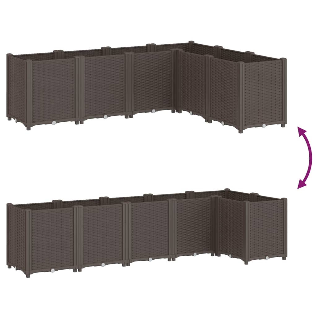 Sodo lovelis, rudos spalvos, 160x120x53cm, PP Sodo lovelis, rudos spalvos, 160x120x53cm, PP - Image 6