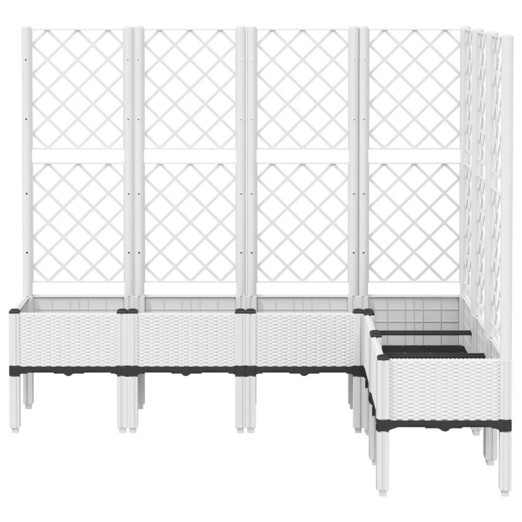 Sodo lovelis su treliažu, baltos spalvos, 160x120x142cm, PP Sodo lovelis su treliažu, baltos spalvos, 160x120x142cm, PP - Image 3