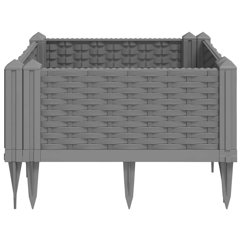 Sodo lovelis su kuoliukais, pilkas, 42,5×42,5×28,5cm, PP Sodo lovelis su kuoliukais, pilkas, 42,5x42,5x28,5cm, PP - Image 5