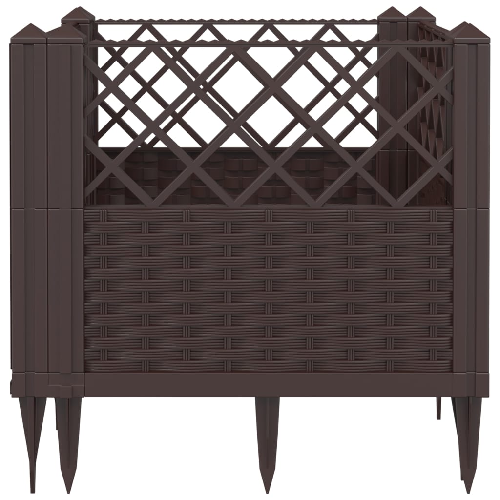 Sodo lovelis su kuoliukais, rudas, 43,5×43,5×43,5cm, PP Sodo lovelis su kuoliukais, rudas, 43,5x43,5x43,5cm, PP - Image 5
