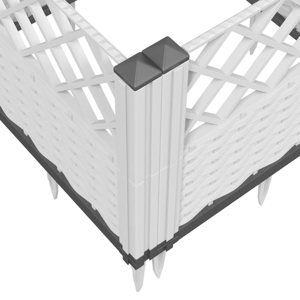 Sodo lovelis su kuoliukais, baltas, 123,5×43,5×43,5cm, PP Sodo lovelis su kuoliukais, baltas, 123,5x43,5x43,5cm, PP - Image 7