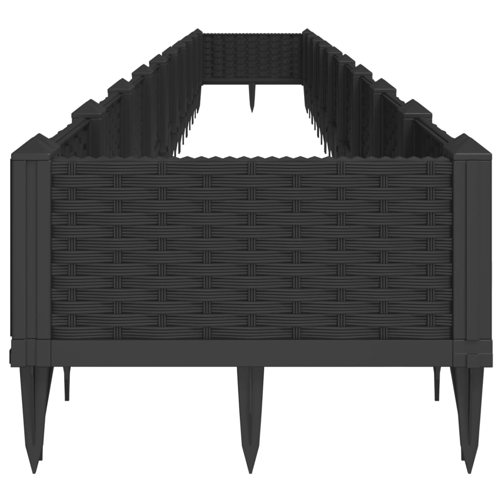Sodo lovelis su kuoliukais, juodas, 362,5×42,5×28,5cm, PP Sodo lovelis su kuoliukais, juodas, 362,5x42,5x28,5cm, PP - Image 4