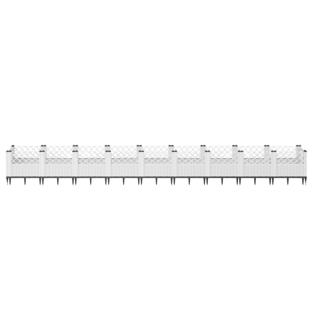 Sodo lovelis su kuoliukais, baltas, 363,5×43,5×43,5cm, PP Sodo lovelis su kuoliukais, baltas, 363,5x43,5x43,5cm, PP - Image 3