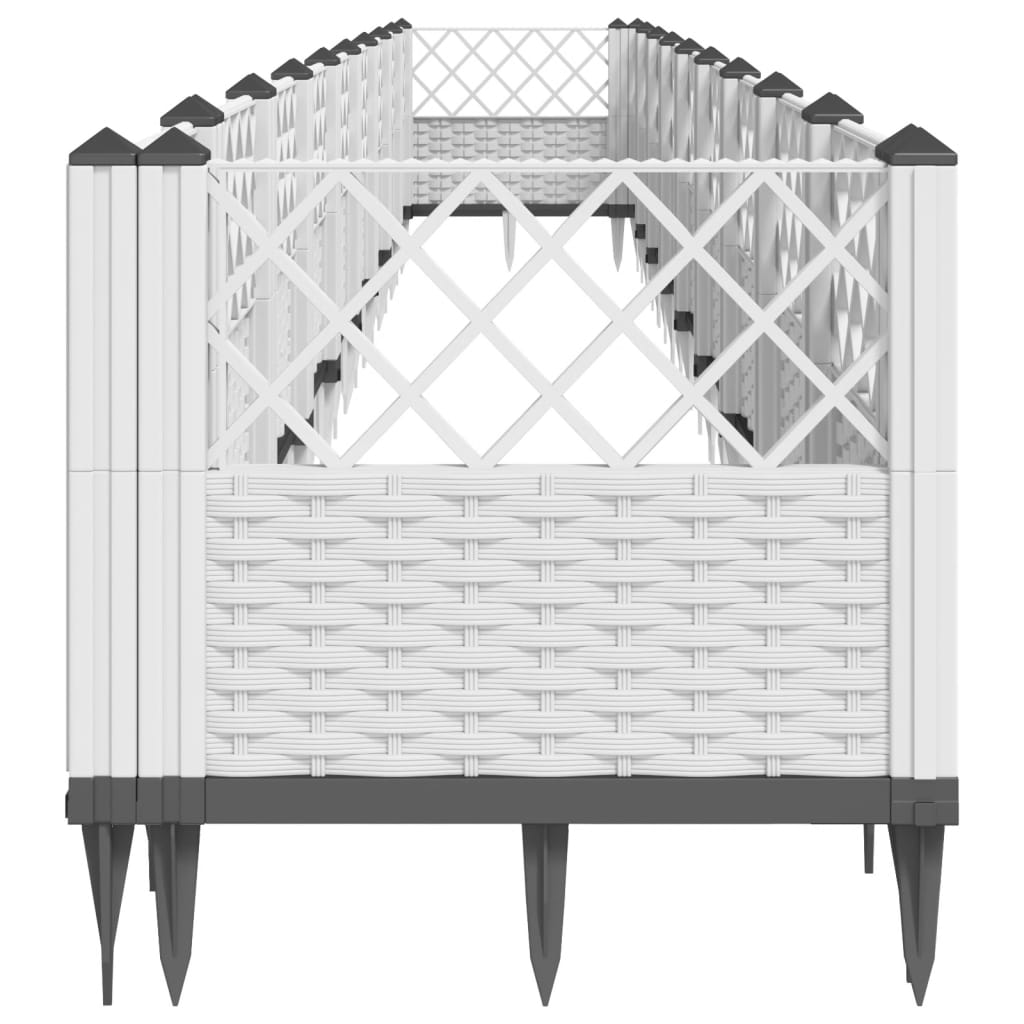 Sodo lovelis su kuoliukais, baltas, 363,5×43,5×43,5cm, PP Sodo lovelis su kuoliukais, baltas, 363,5x43,5x43,5cm, PP - Image 4