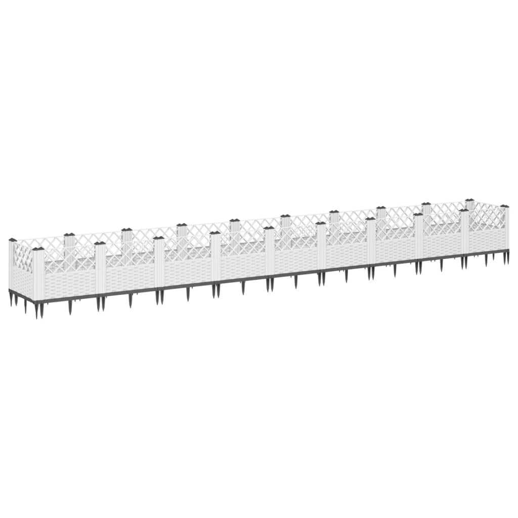 Sodo lovelis su kuoliukais, baltas, 363,5×43,5×43,5cm, PP Sodo lovelis su kuoliukais, baltas, 363,5x43,5x43,5cm, PP - Image 5