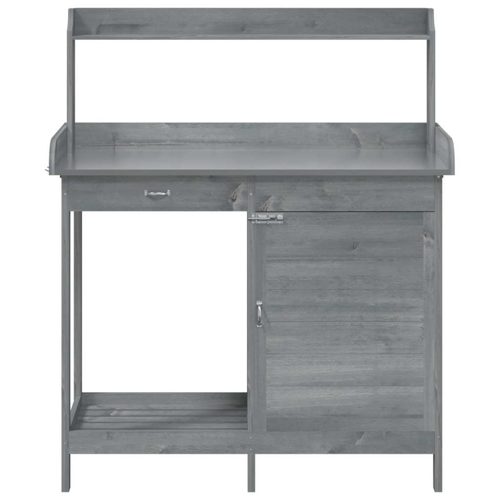 Sodinimo stalas su spintele, pilkas, 110,5x45x124,5cm, eglė Sodinimo stalas su spintele, pilkas, 110,5x45x124,5cm, eglė - Image 7
