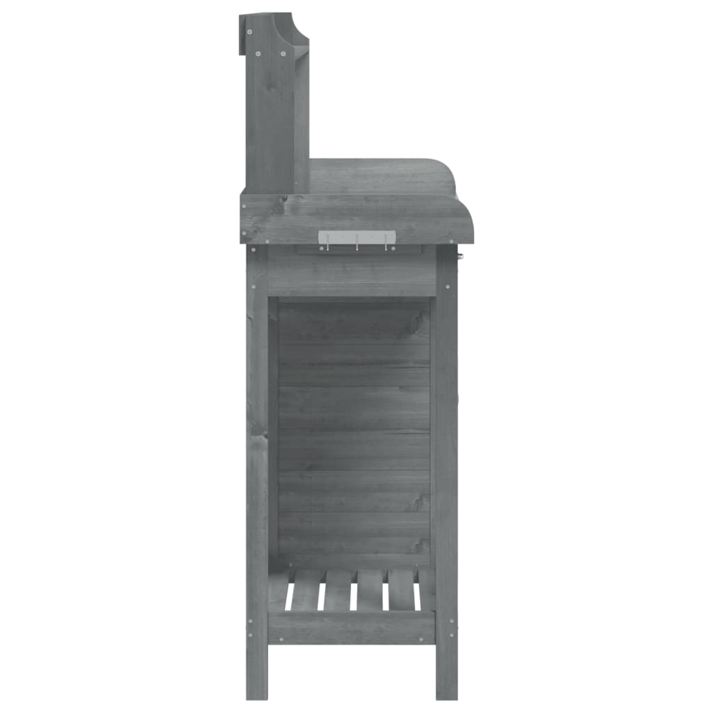 Sodinimo stalas su spintele, pilkas, 110,5x45x124,5cm, eglė Sodinimo stalas su spintele, pilkas, 110,5x45x124,5cm, eglė - Image 8