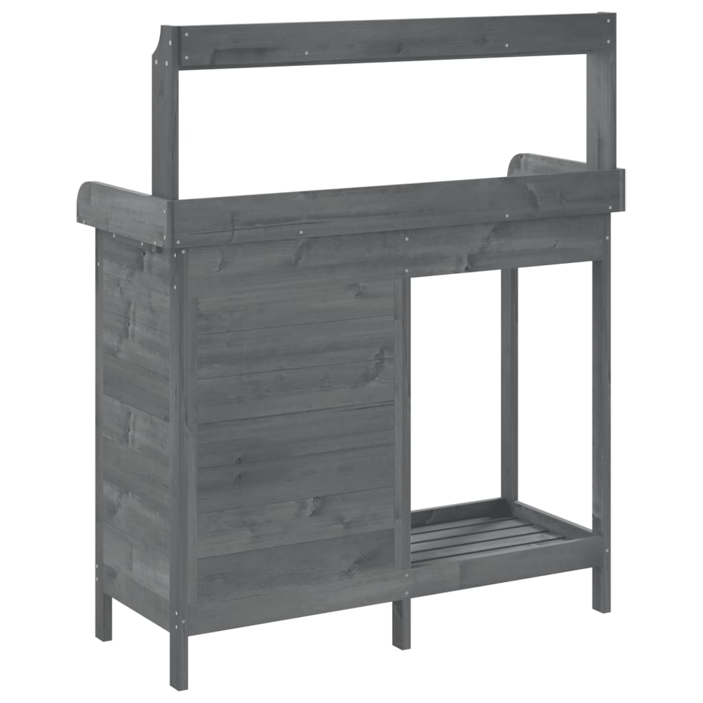 Sodinimo stalas su spintele, pilkas, 110,5x45x124,5cm, eglė Sodinimo stalas su spintele, pilkas, 110,5x45x124,5cm, eglė - Image 9
