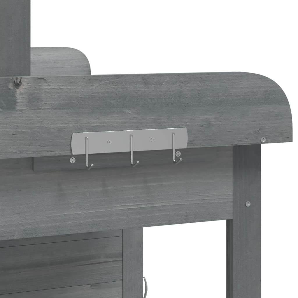 Sodinimo stalas su spintele, pilkas, 110,5x45x124,5cm, eglė Sodinimo stalas su spintele, pilkas, 110,5x45x124,5cm, eglė - Image 10