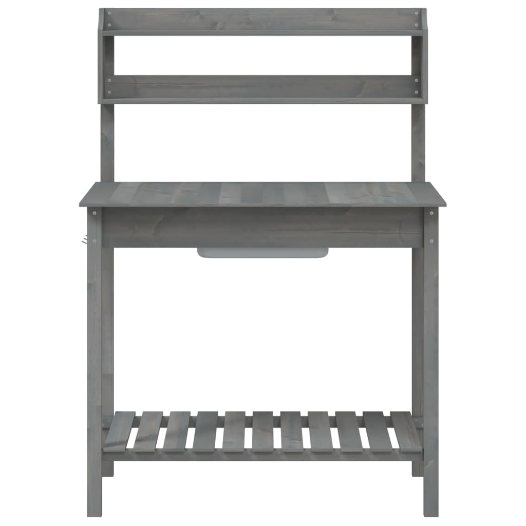 Sodinimo stalas su plautuve, pilkas, 147,5x44x139,5cm, eglė Sodinimo stalas su plautuve, pilkas, 147,5x44x139,5cm, eglė - Image 7