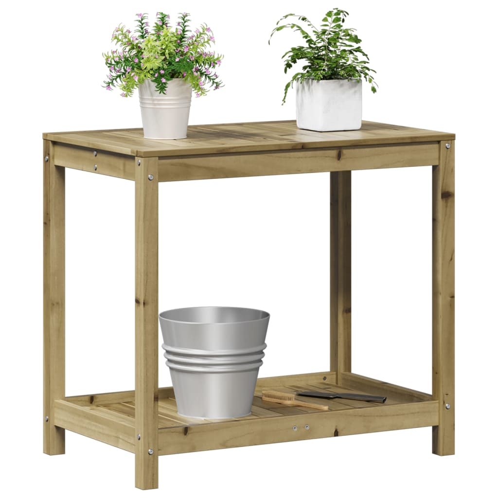 Sodinimo stalas su lentyna, 82,5x50x75cm, impregnuota pušis Sodinimo stalas su lentyna, 82,5x50x75cm, impregnuota pušis - Image 4