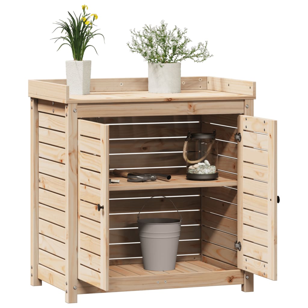 Sodinimo stalas su lentynomis, 82,5x50x86,5cm, pušies masyvas Sodinimo stalas su lentynomis, 82,5x50x86,5cm, pušies masyvas - Image 4