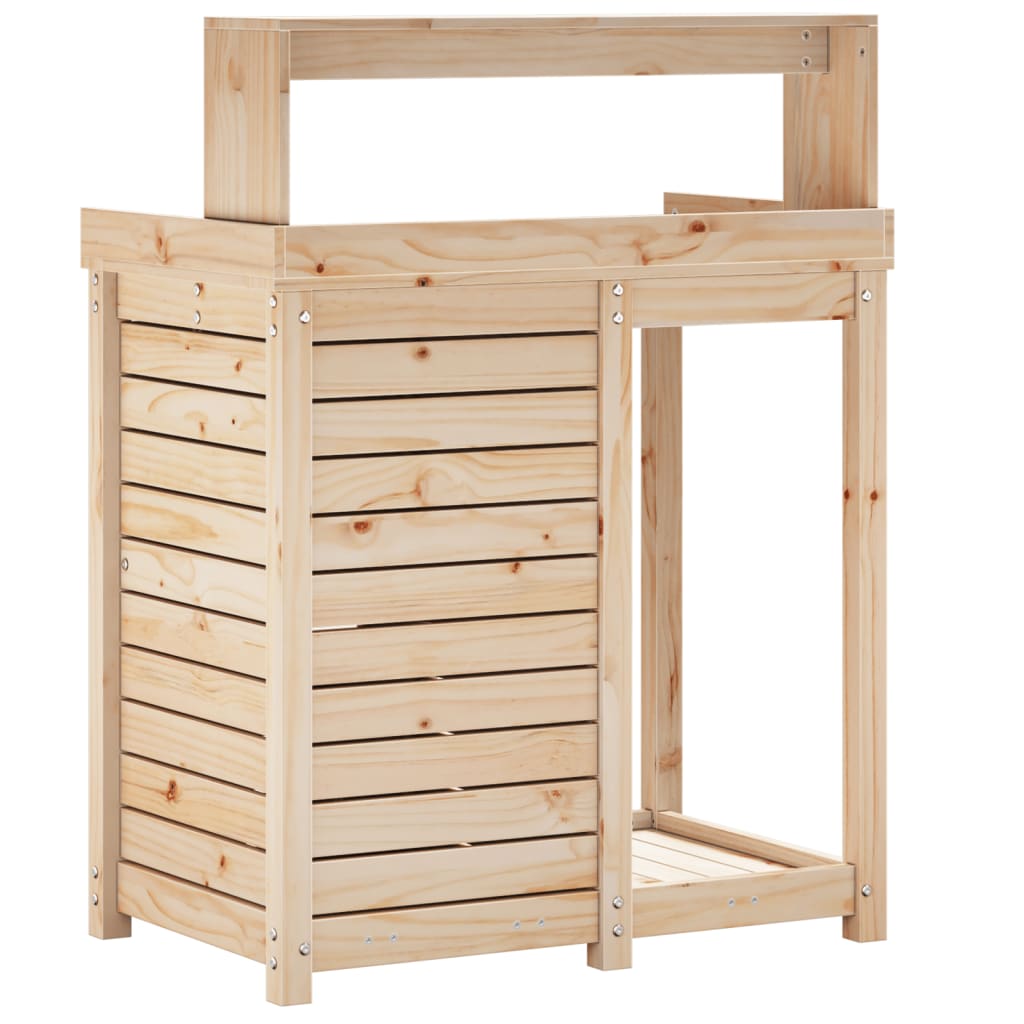 Sodinimo stalas su lentynomis, 82,5x50x109,5cm, pušies masyvas Sodinimo stalas su lentynomis, 82,5x50x109,5cm, pušies masyvas - Image 7