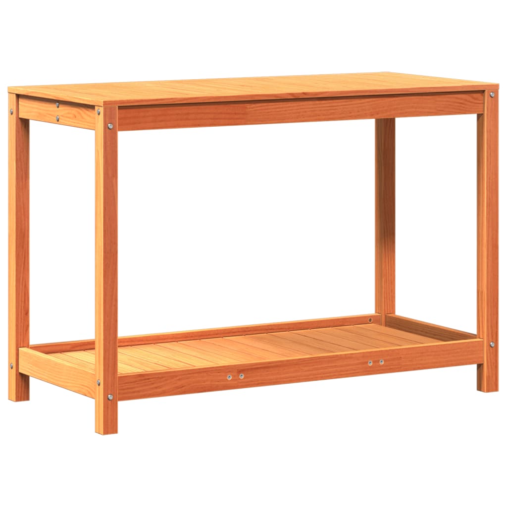 Sodinimo stalas su lentyna, vaško rudas, 108x50x75cm, pušis Sodinimo stalas su lentyna, vaško rudas, 108x50x75cm, pušis - Image 7
